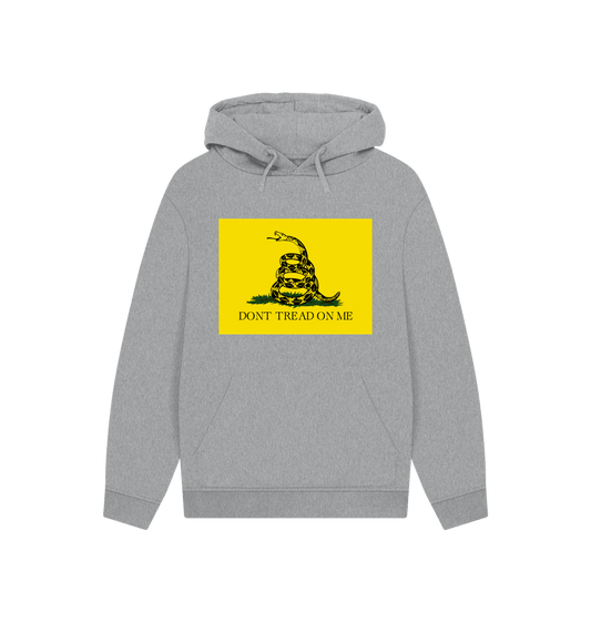 Athletic Grey Don't Tread On Me Gadsden Flag Graphic 100% Organic Cotton Hoodie (Unisex)