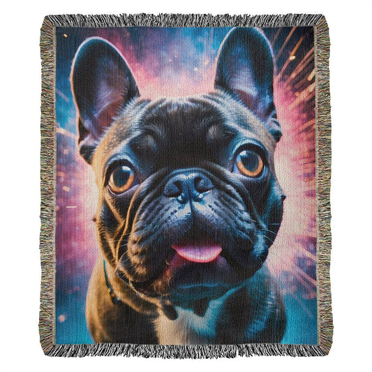 100% Cotton Throw Blanket French Bulldog Funny Gift for Dog Lovers