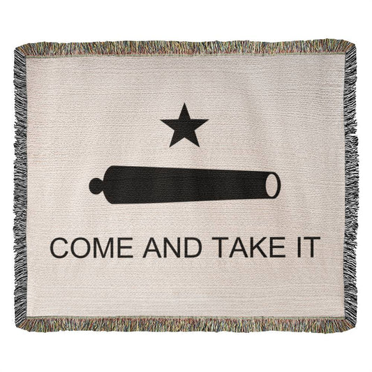 Come and Take It 100% Cotton Throw Blanket Political Gift for Conservative Libertarian Patriots Texas Border 2024 Meme