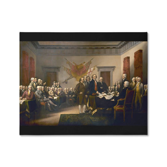 Declaration of Independence Painting Canvas Wall Art Famous John Trumbull 1776 Patriotic Libertarian Merch Decor