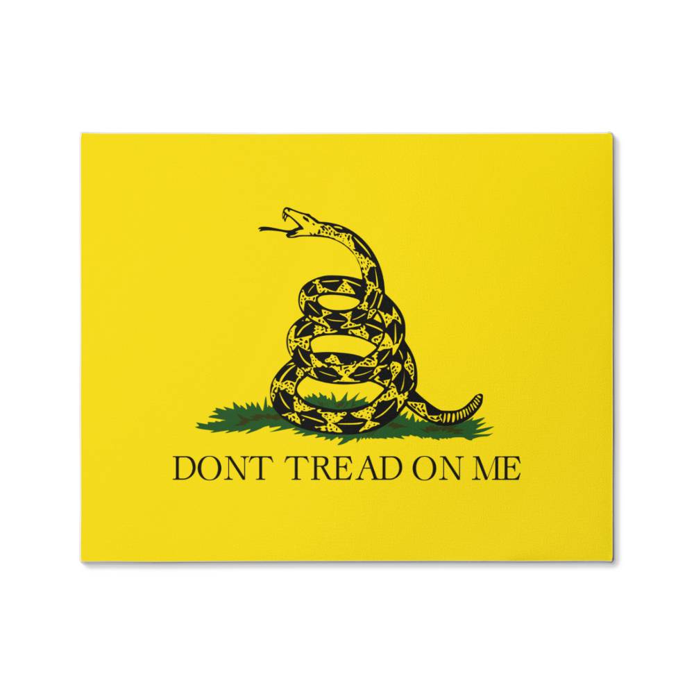 Gadsden Flag Don't Tread On Me Canvas Wall Art Libertarian Meme Merch Decor