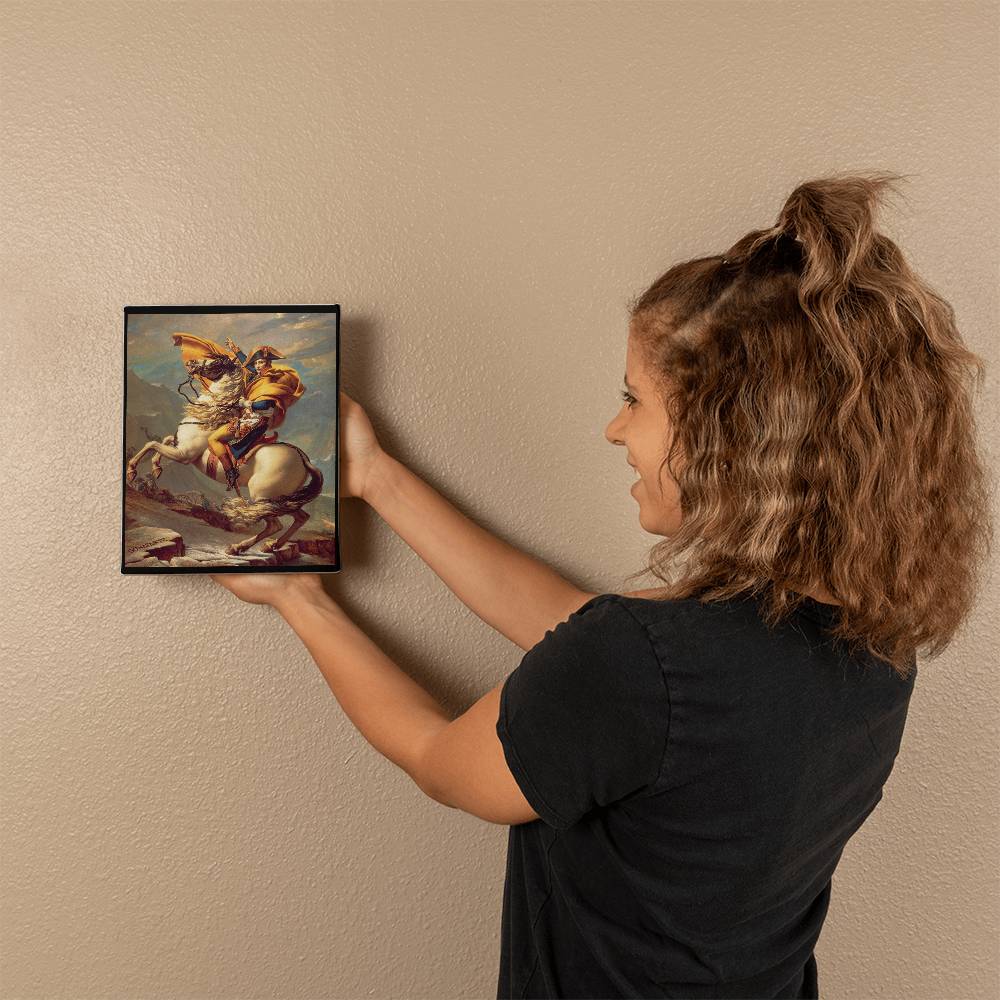 Napoleon Crossing the Alps Canvas Wall Art Famous Painting by Jacques-Louis David Artwork Decor