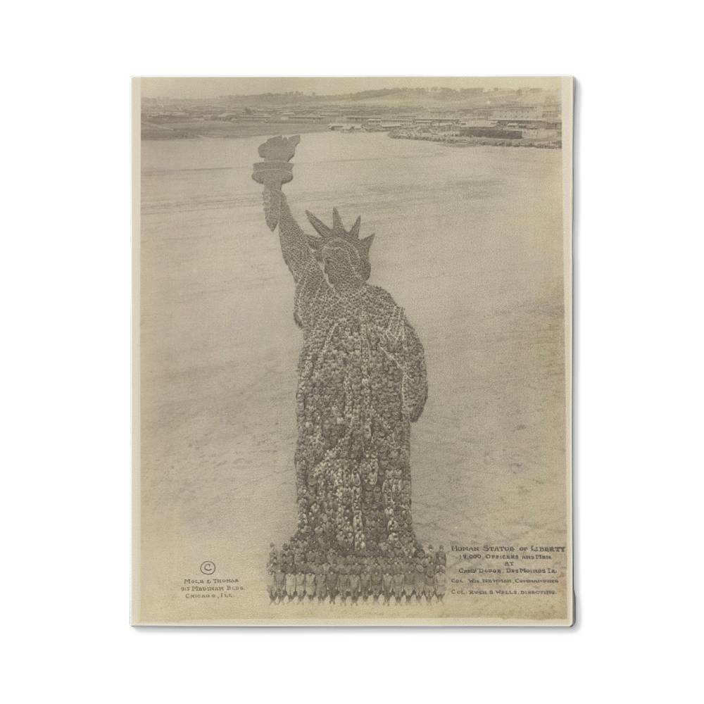 Human Statue of Liberty Canvas Wall Art 1918 WW1 Propaganda Poster Decor