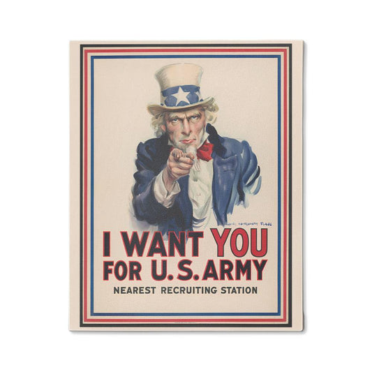 Uncle Sam I Want You for U.S. Army Canvas Wall Art WW1 Propaganda Poster by James Montgomery Flagg