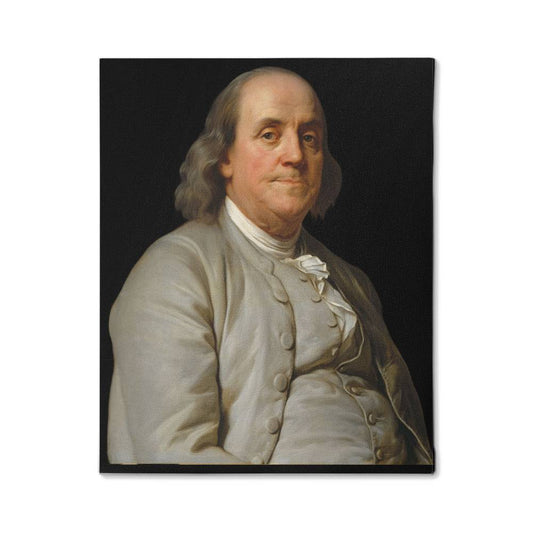 Ben Franklin Portrait Canvas Wall Art Benjamin Joseph-Siffred Duplessis Famous Painting Artwork Decor