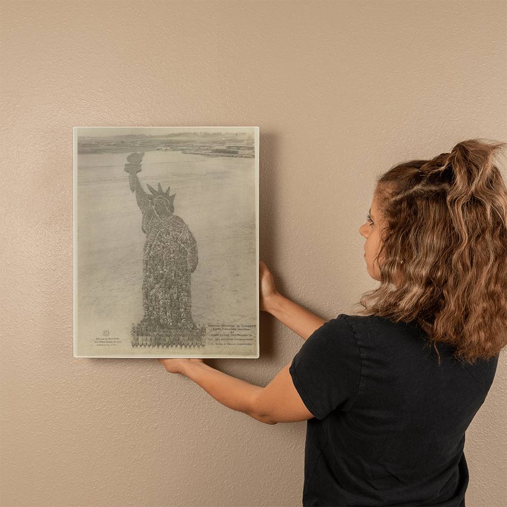 Human Statue of Liberty Canvas Wall Art 1918 WW1 Propaganda Poster Decor