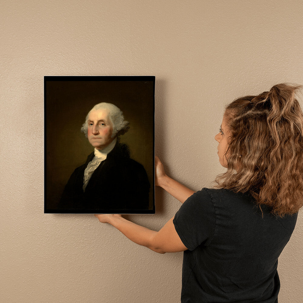 George Washington Canvas Wall Art Presidential Portrait Patriotic Decor