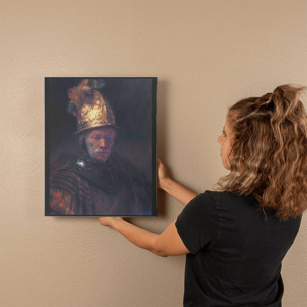 Rembrandt The Man with the Golden Helmet Canvas Wall Art Famous Painting Decor