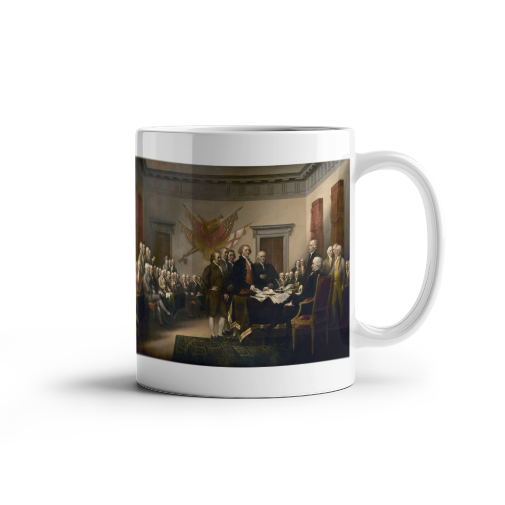 Declaration of Independence Painting Coffee Mug (11 oz) John Trumbull Art 1776 Mugs for Libertarian  Conservatives