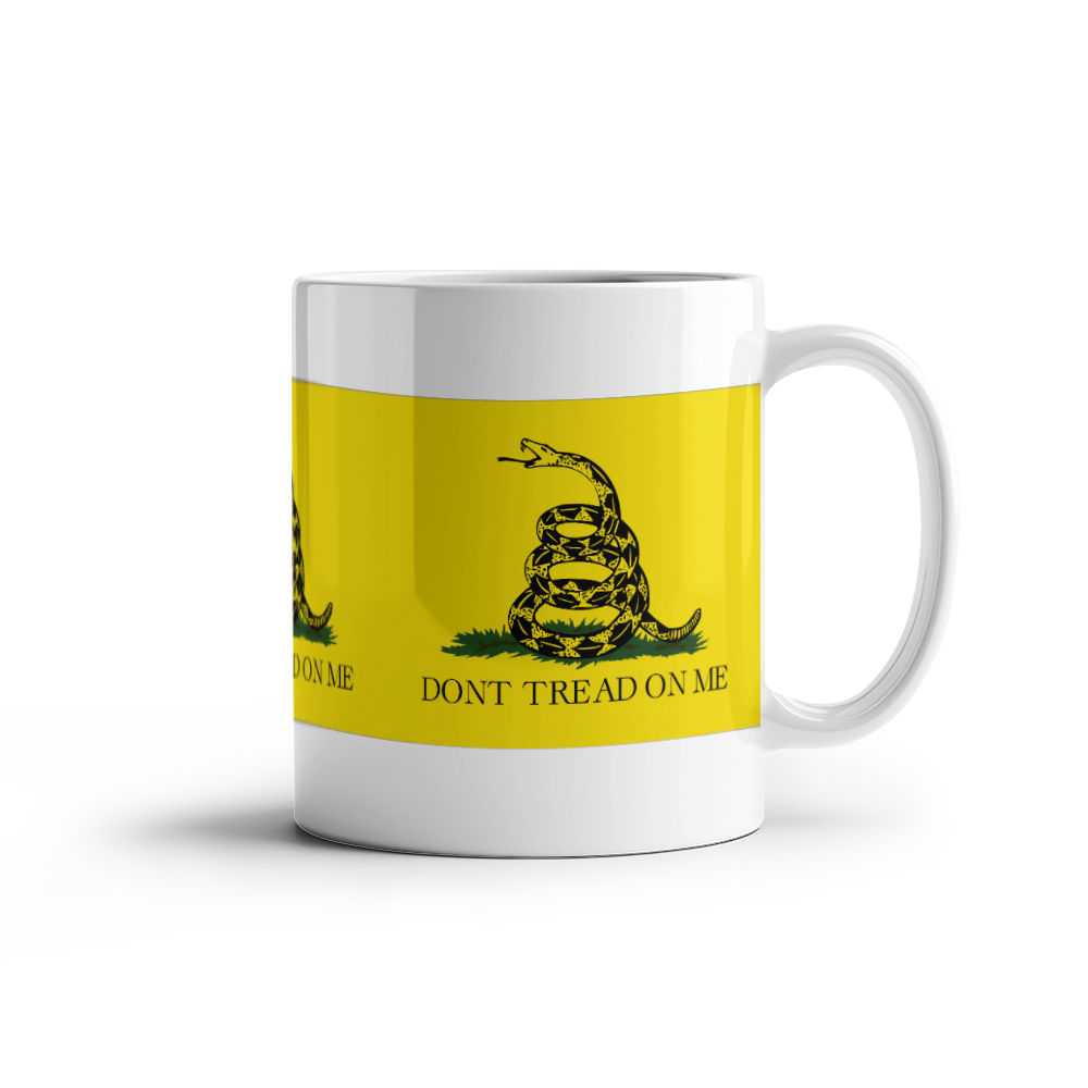 Dont Tread On Me Coffee Mug (11 oz) Snake Gadsden Flag Mugs for Libertarian