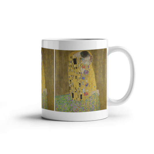 The Kiss Gustav Klimt Artwork Famous Painting Coffee Mug (11 oz)