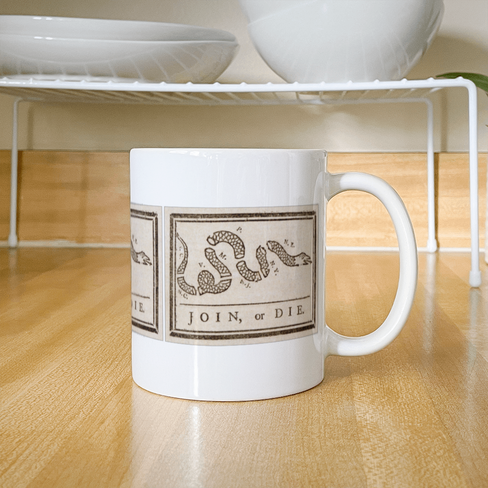 Join or Die Shirt Revolutionary War Snake Libertarian Graphic Coffee Mug (11 oz)