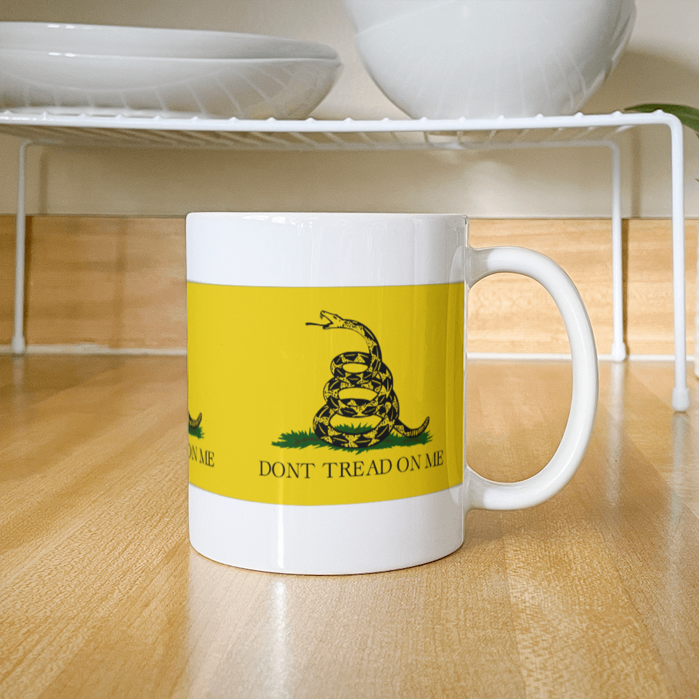 Dont Tread On Me Coffee Mug (11 oz) Snake Gadsden Flag Mugs for Libertarian