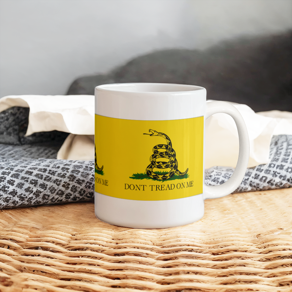 Dont Tread On Me Coffee Mug (11 oz) Snake Gadsden Flag Mugs for Libertarian