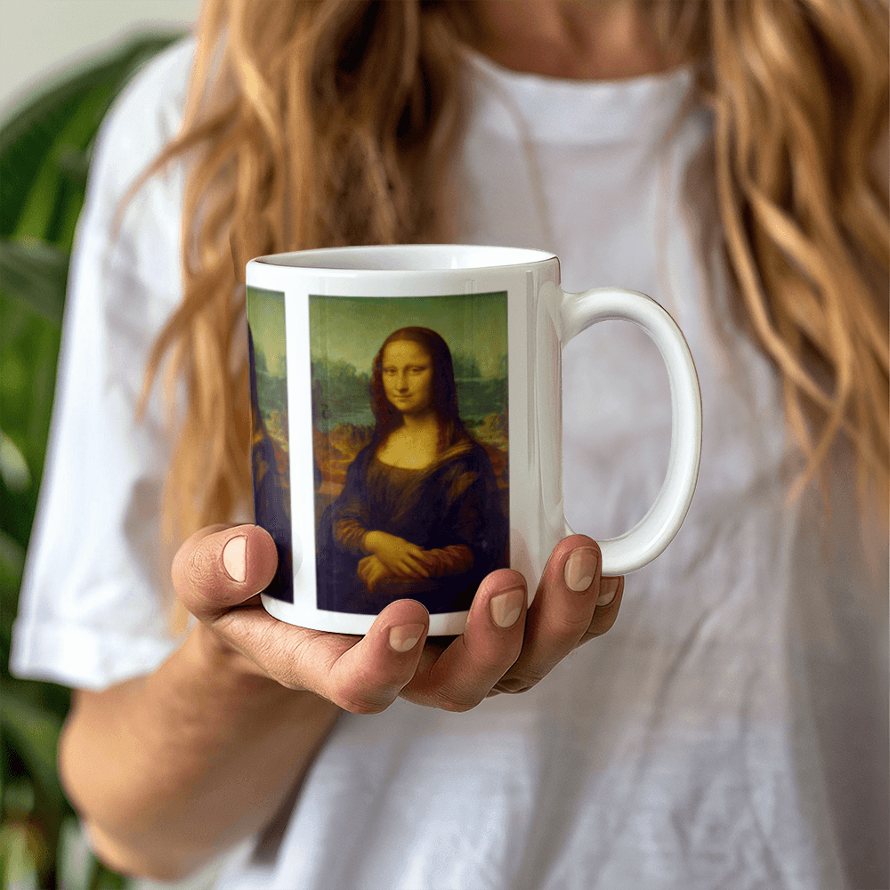 Mona Lisa Coffee Mug (11 oz) Leonardo da Vinci Famous Painting Cup