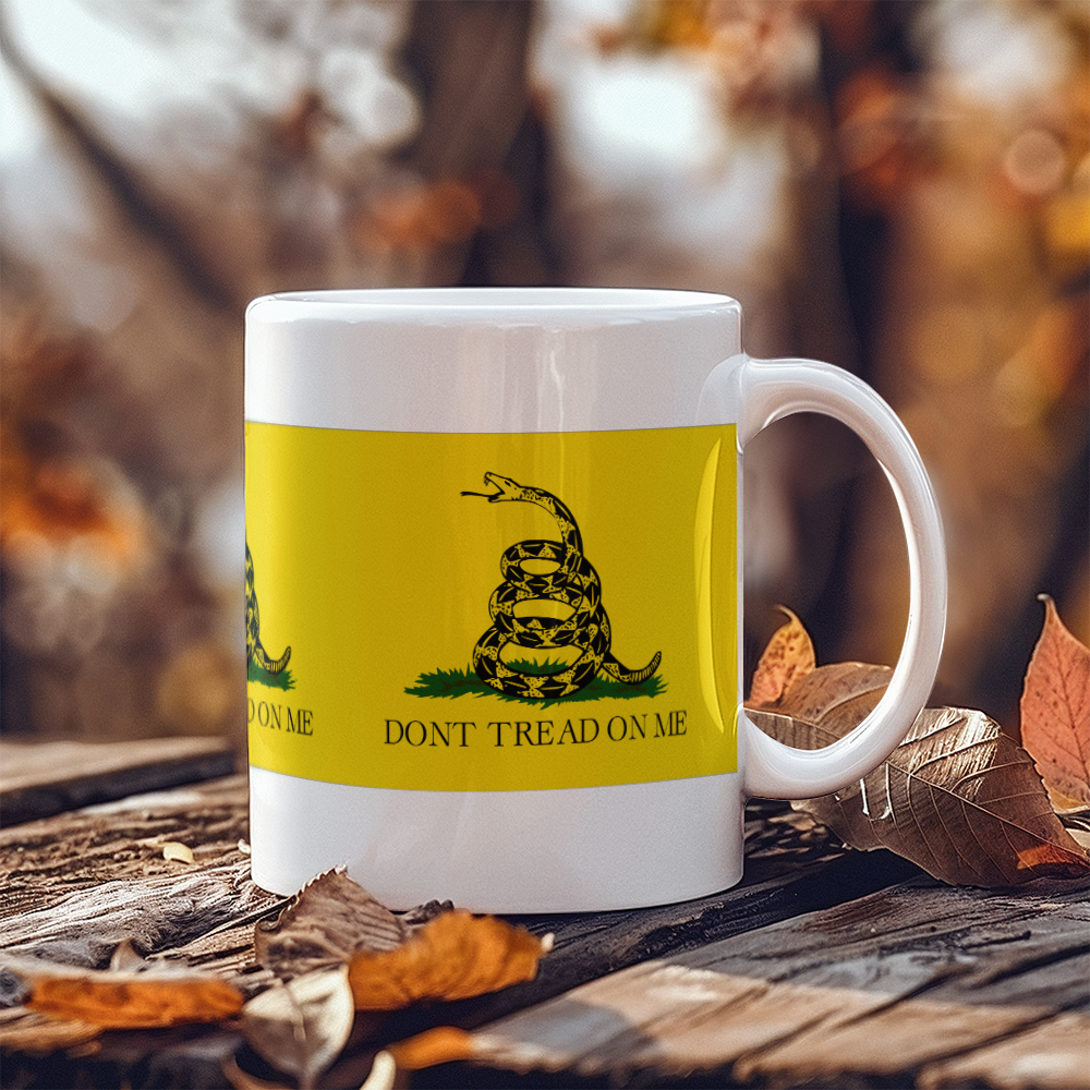 Dont Tread On Me Coffee Mug (11 oz) Snake Gadsden Flag Mugs for Libertarian