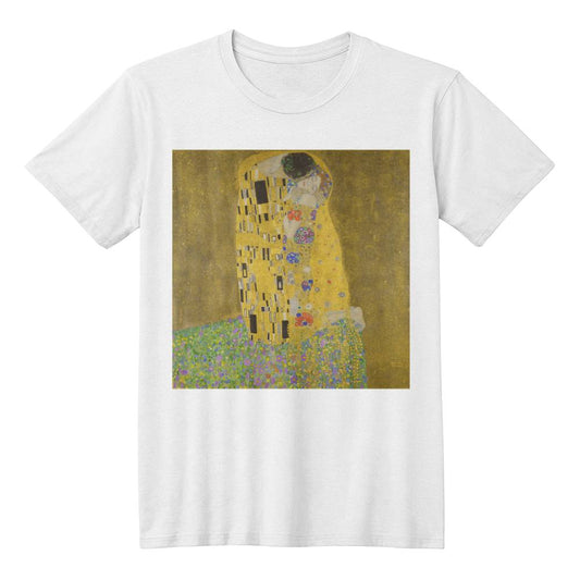 The Kiss Gustav Klimt Artwork Famous Painting T-Shirt (100% Cotton)