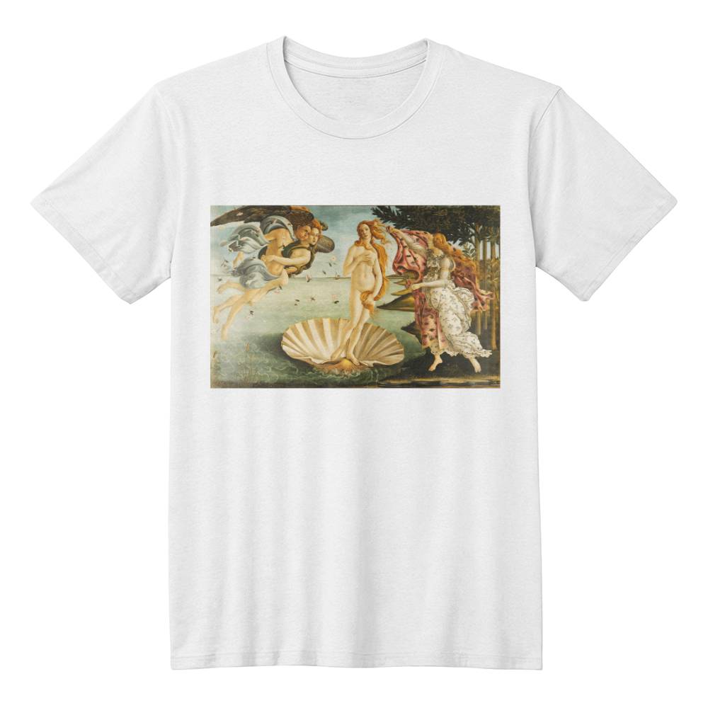 The Birth of Venus Botticelli Famous Painting Art Lover T-Shirt (100% Cotton)