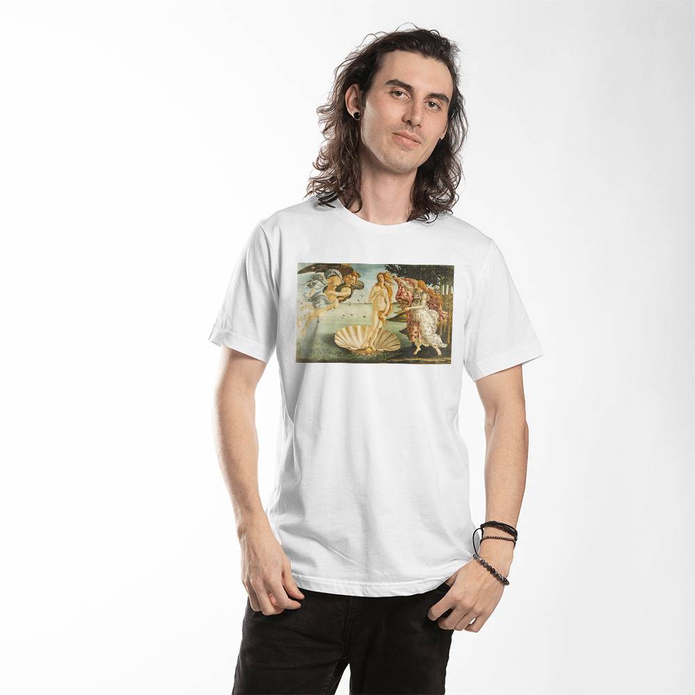 The Birth of Venus Botticelli Famous Painting Art Lover T-Shirt (100% Cotton)