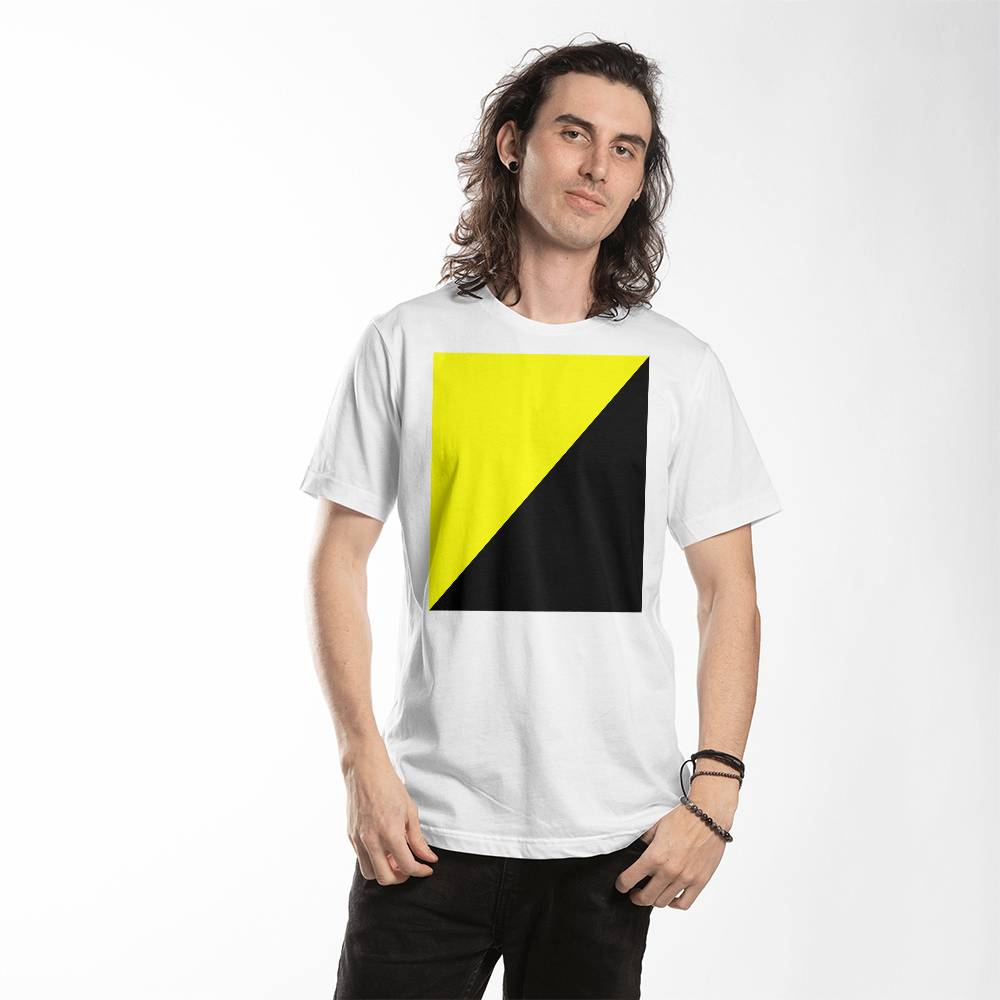 Ancap Flag Hooded Sweatshirt Anarchocapitalist Black and Yellow Anarchist Libertarian Graphic T-Shirt (100% Cotton)