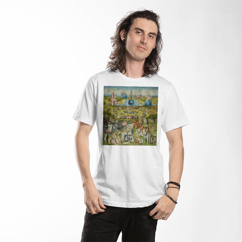 The Garden of Earthly Delights Shirt Famous Painting Hieronymus Bosch Art Lover T-Shirt (100% Cotton)