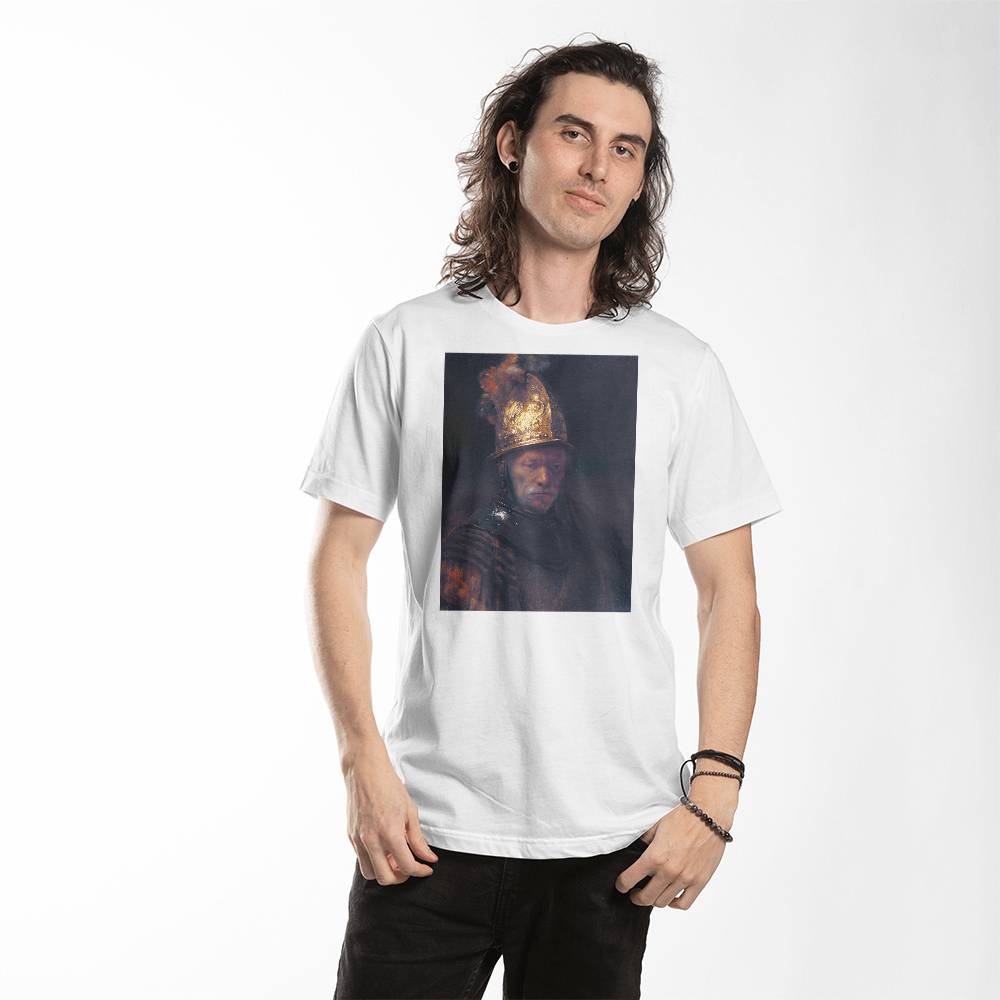 Rembrandt The Man with the Golden Helmet Famous Painting Artwork T-Shirt (100% Cotton)