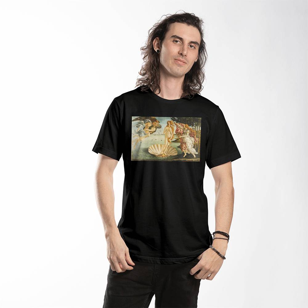 The Birth of Venus Botticelli Famous Painting Art Lover T-Shirt (100% Cotton)