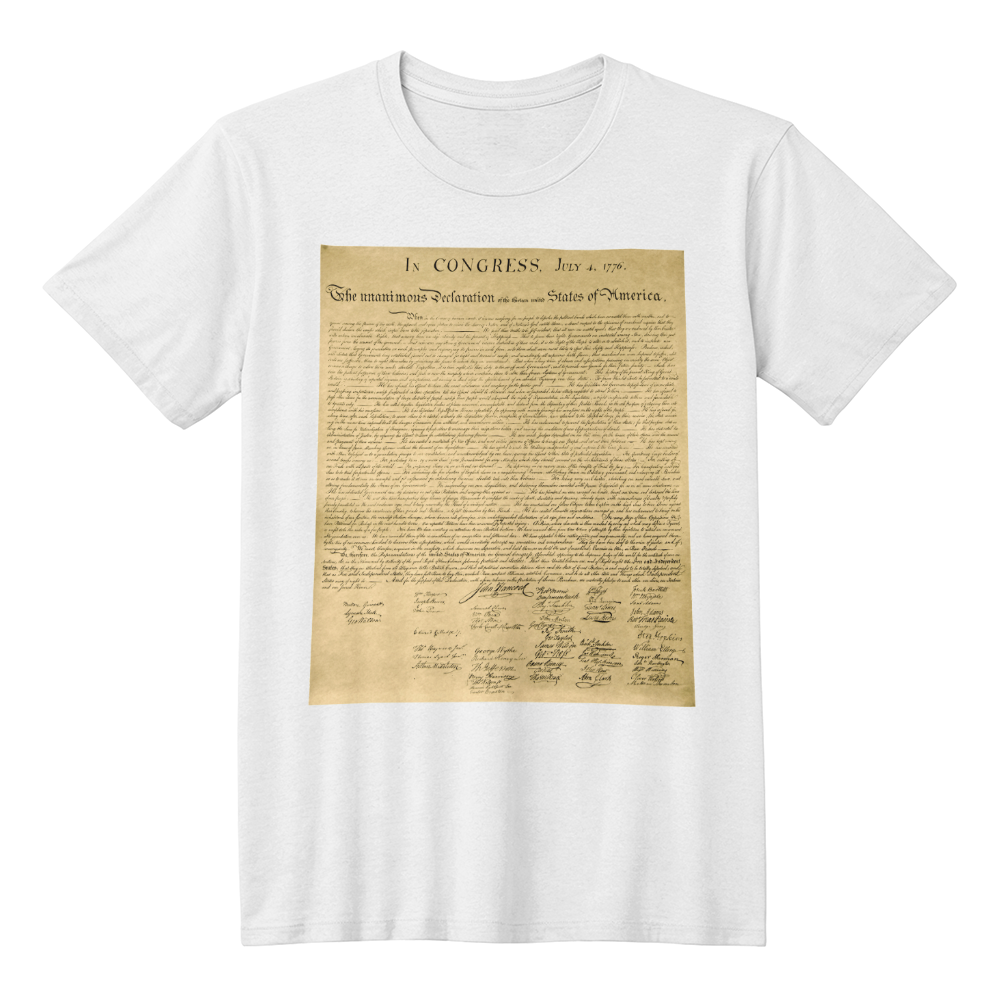 Declaration of Independence Graphic T-Shirt (100% Cotton)