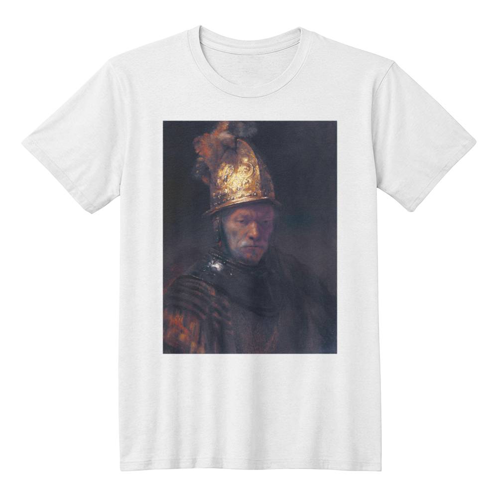 Rembrandt The Man with the Golden Helmet Famous Painting Artwork T-Shirt (100% Cotton)