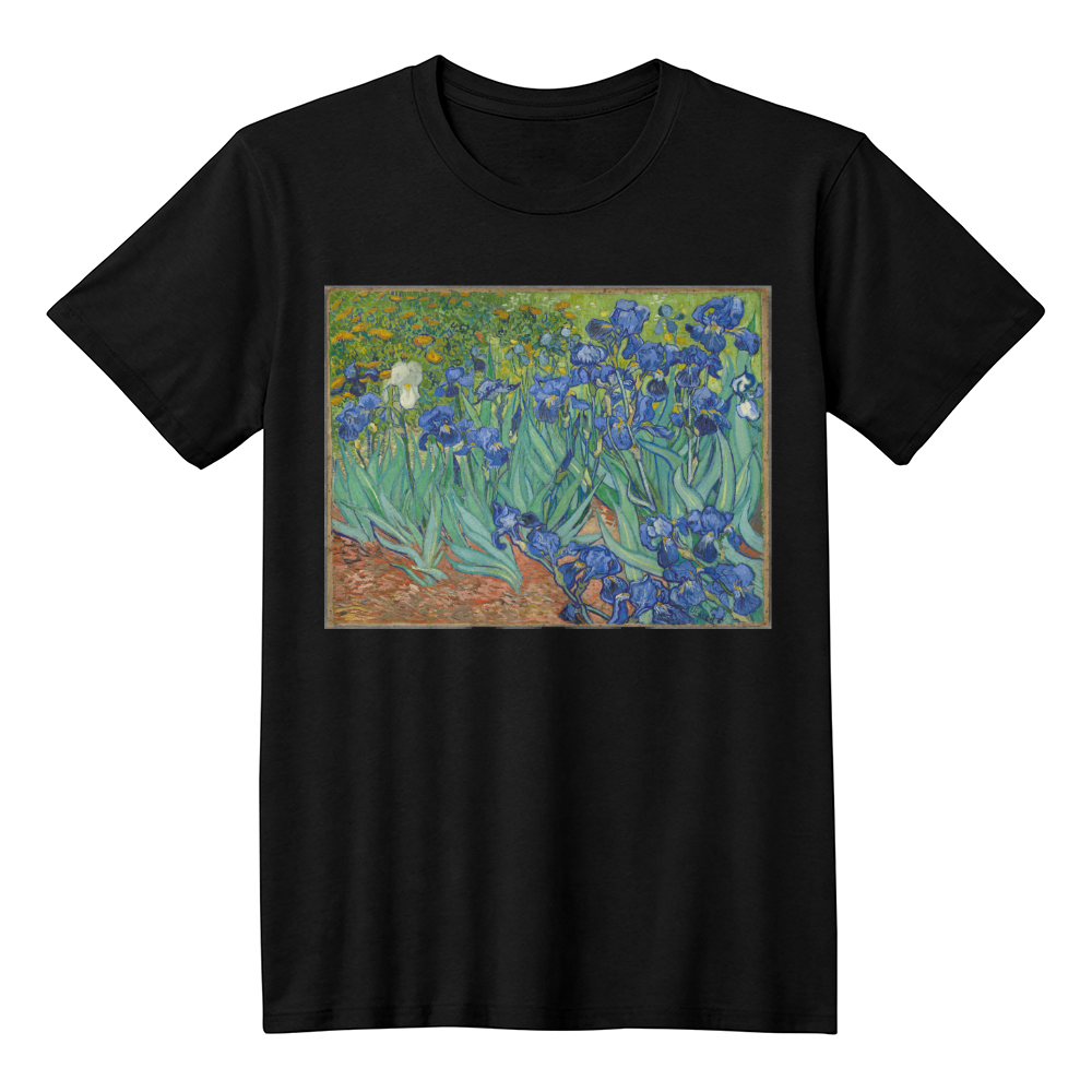 Vincent Van Gogh Irises Famous Painting Art Lover T-Shirt (100% Cotton)