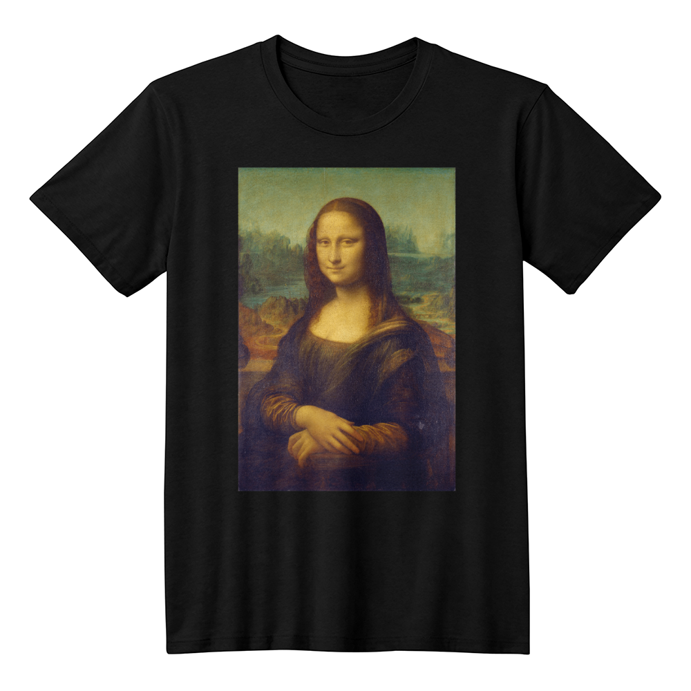 Mona Lisa Shirt Leonardo da Vinci Famous Painting Art Lover T-Shirt (100% Cotton)