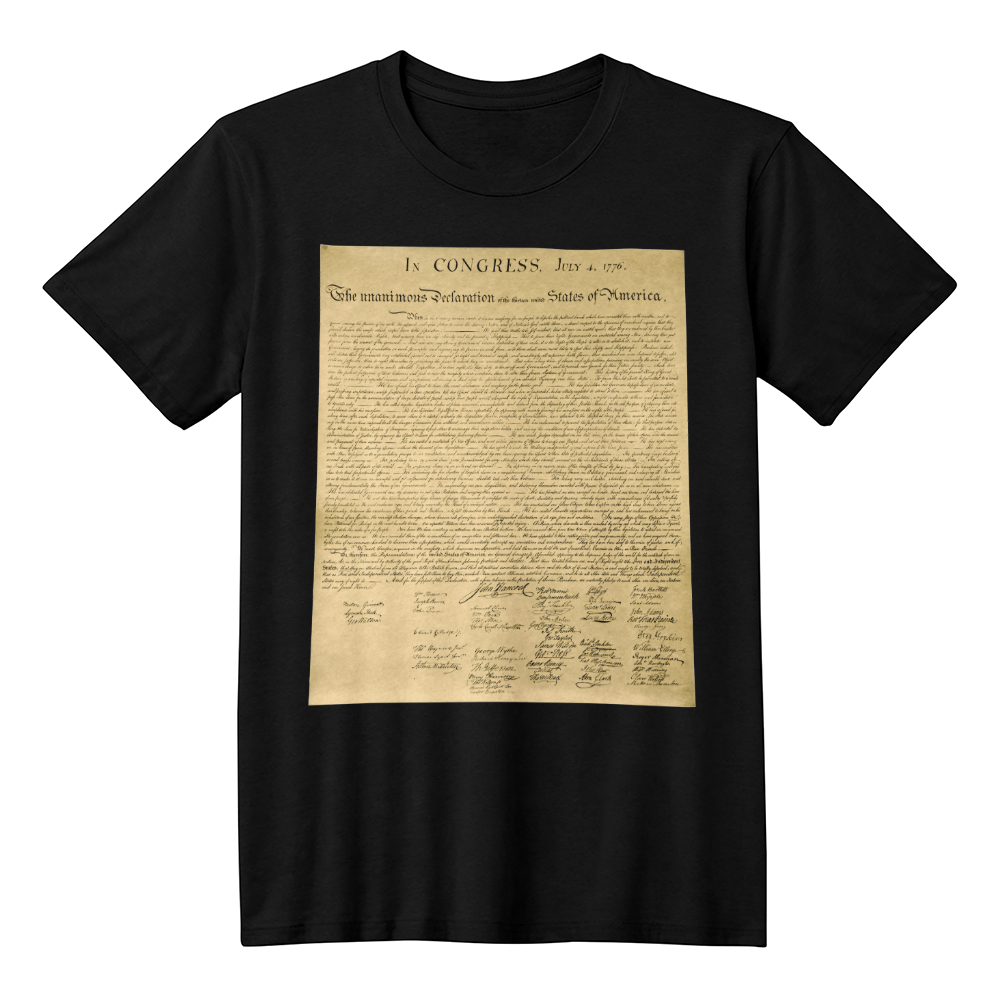 Declaration of Independence Graphic T-Shirt (100% Cotton)