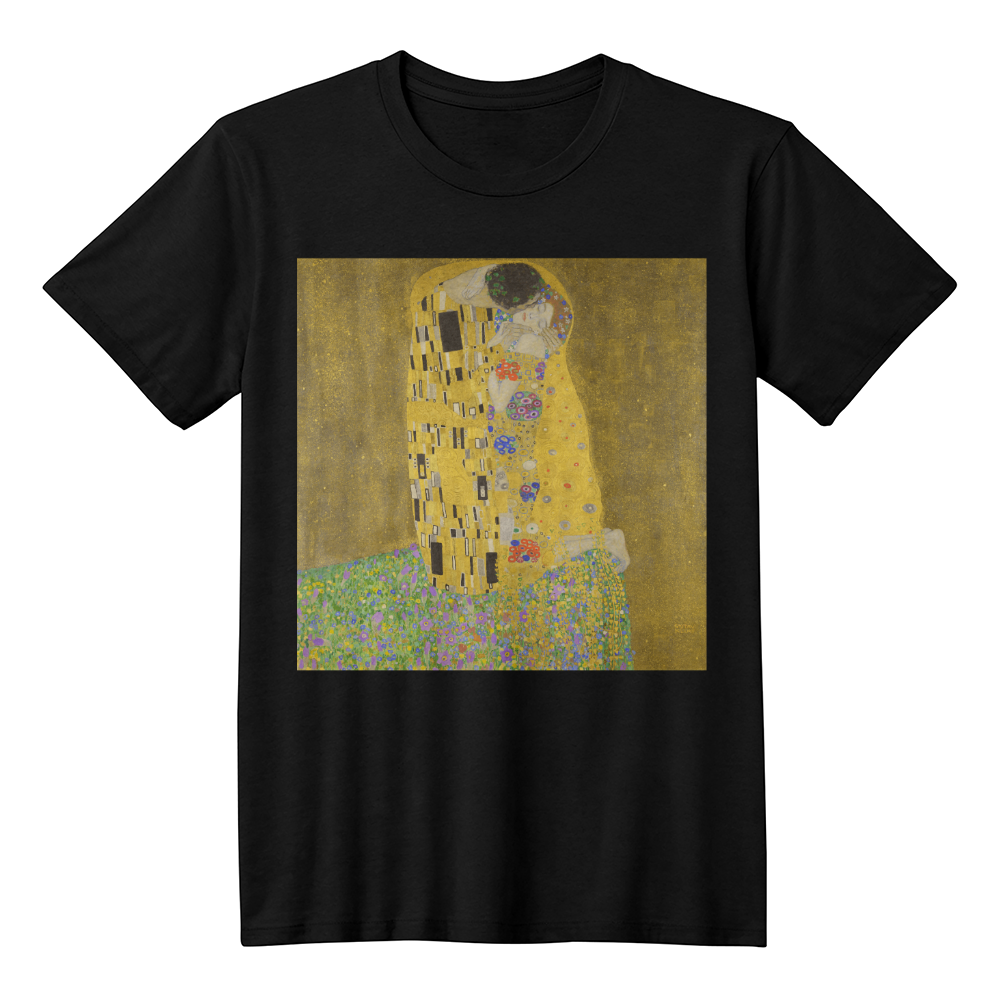 The Kiss Gustav Klimt Artwork Famous Painting T-Shirt (100% Cotton)