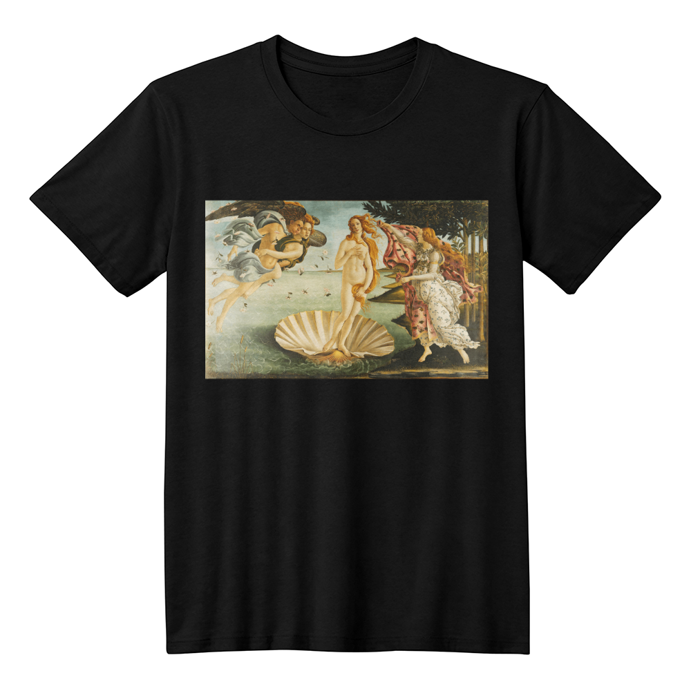 The Birth of Venus Botticelli Famous Painting Art Lover T-Shirt (100% Cotton)