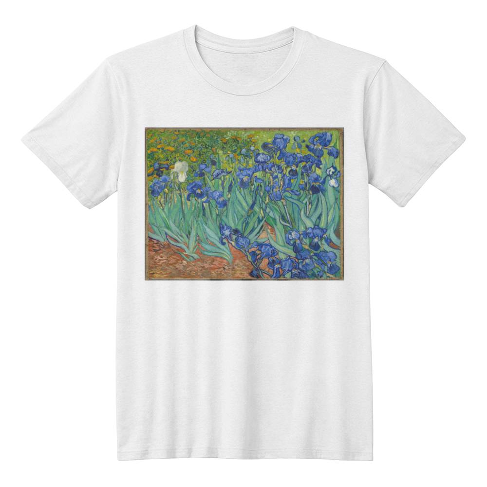 Vincent Van Gogh Irises Famous Painting Art Lover T-Shirt (100% Cotton)