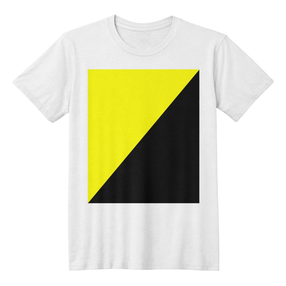 Ancap Flag Hooded Sweatshirt Anarchocapitalist Black and Yellow Anarchist Libertarian Graphic T-Shirt (100% Cotton)