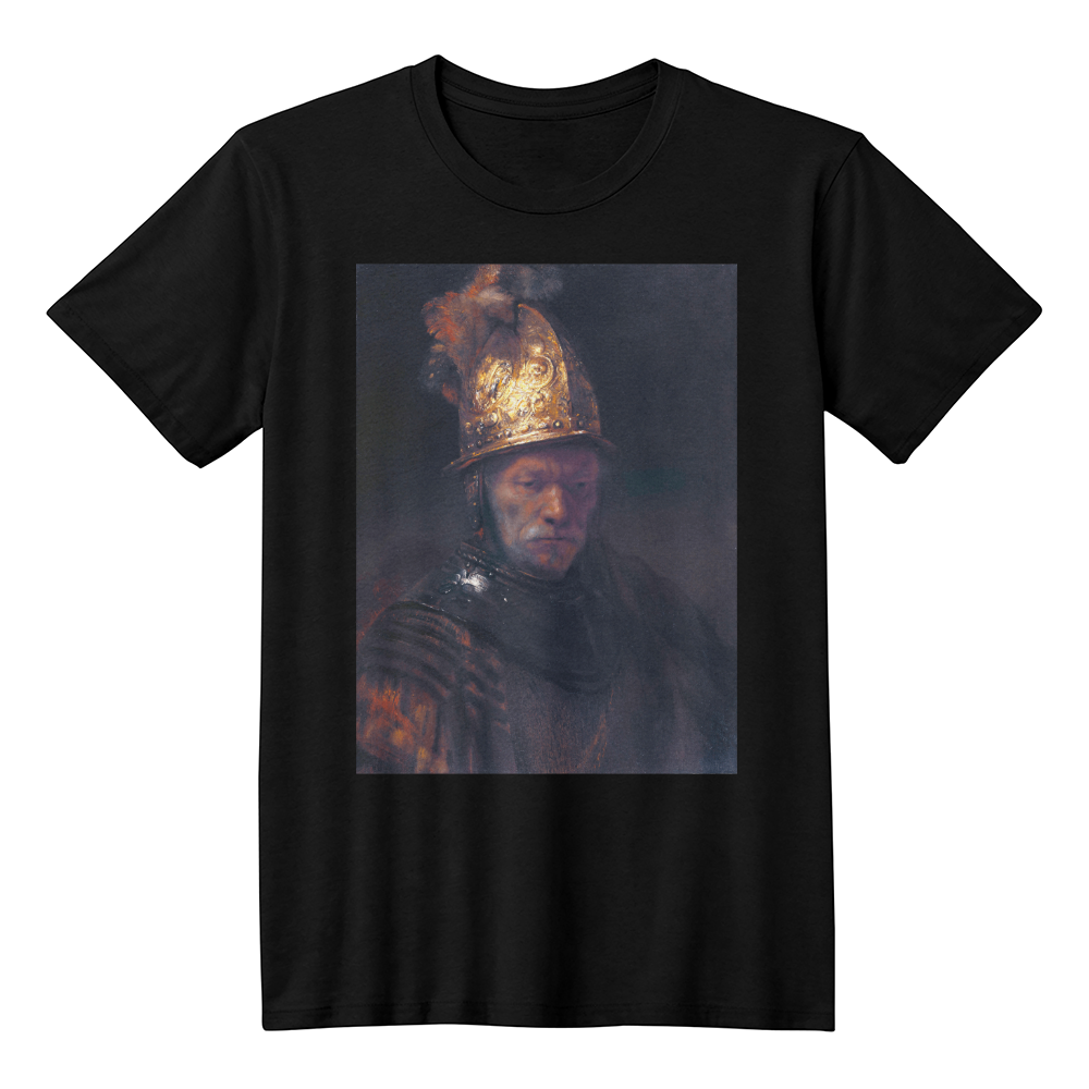 Rembrandt The Man with the Golden Helmet Famous Painting Artwork T-Shirt (100% Cotton)