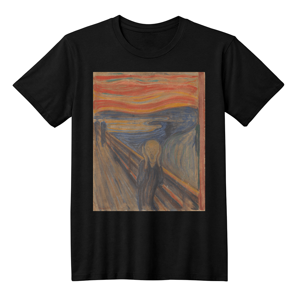 The Scream Shirt Edvard Munch Famous Painting Art Lover T-Shirt (100% Cotton)