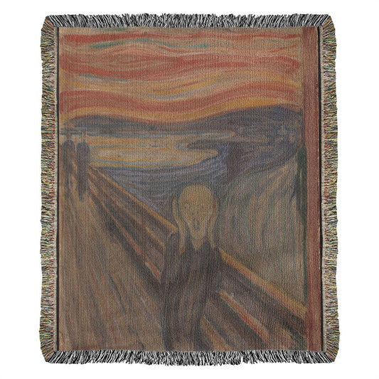 The Scream Blanket 100 Percent Cotton Throw Blanket 100% Cotton 50x60" Fine Art Edvard Munch Painting