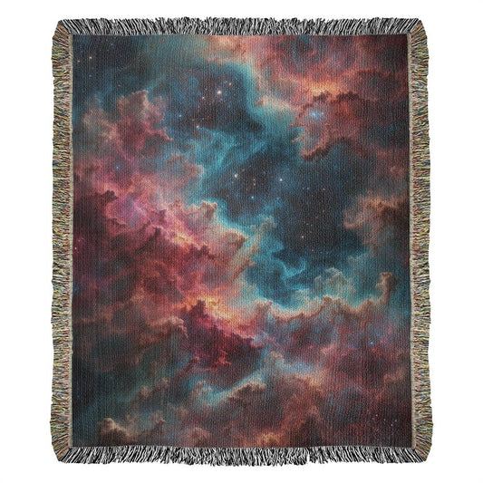 Outer Space Nebula Art 100 Percent Cotton Throw Blanket 100% Cotton 50x60" Cool Gift for Science Lovers