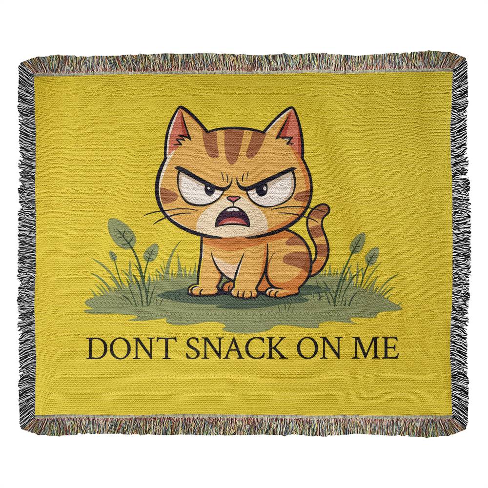 Don't Snack on Me Gadsden Meme Don't Tread On Me Blanket 100 Percent Cotton Throw Blanket 100% Cotton 50x60" They're Eating the Cats Trump 2024