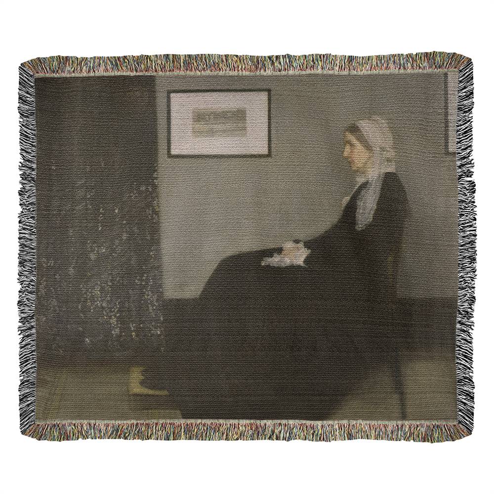 Whistler's Mother Blanket 100 Percent Cotton Throw Blanket 100% Cotton 50x60" Fine Art James McNeill Whistler Painting