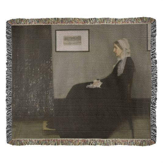 Whistler's Mother Blanket 100 Percent Cotton Throw Blanket 100% Cotton 50x60" Fine Art James McNeill Whistler Painting