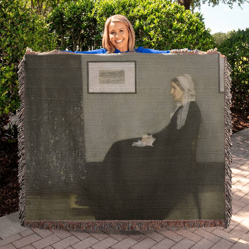 Whistler's Mother Blanket 100 Percent Cotton Throw Blanket 100% Cotton 50x60" Fine Art James McNeill Whistler Painting