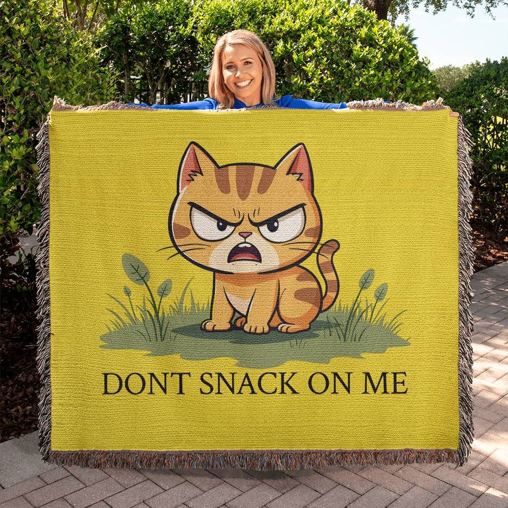 Don't Snack on Me Gadsden Meme Don't Tread On Me Blanket 100 Percent Cotton Throw Blanket 100% Cotton 50x60" They're Eating the Cats Trump 2024