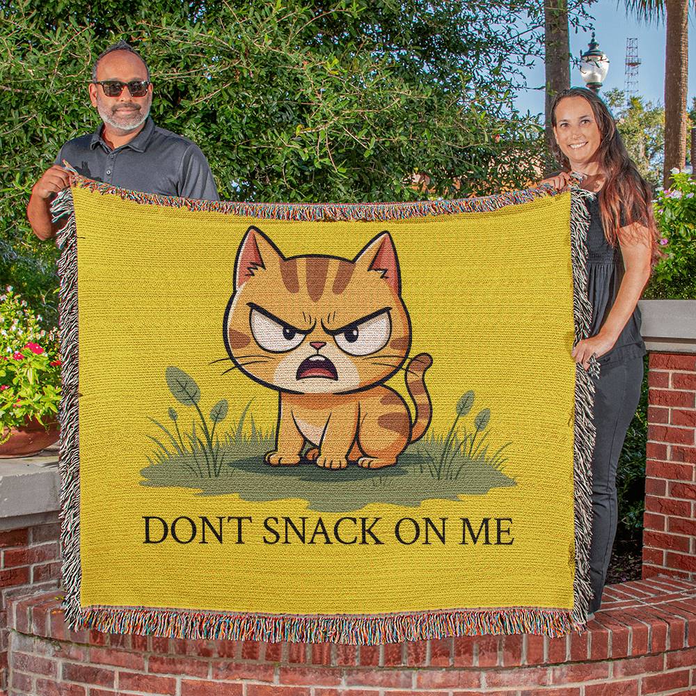 Don't Snack on Me Gadsden Meme Don't Tread On Me Blanket 100 Percent Cotton Throw Blanket 100% Cotton 50x60" They're Eating the Cats Trump 2024