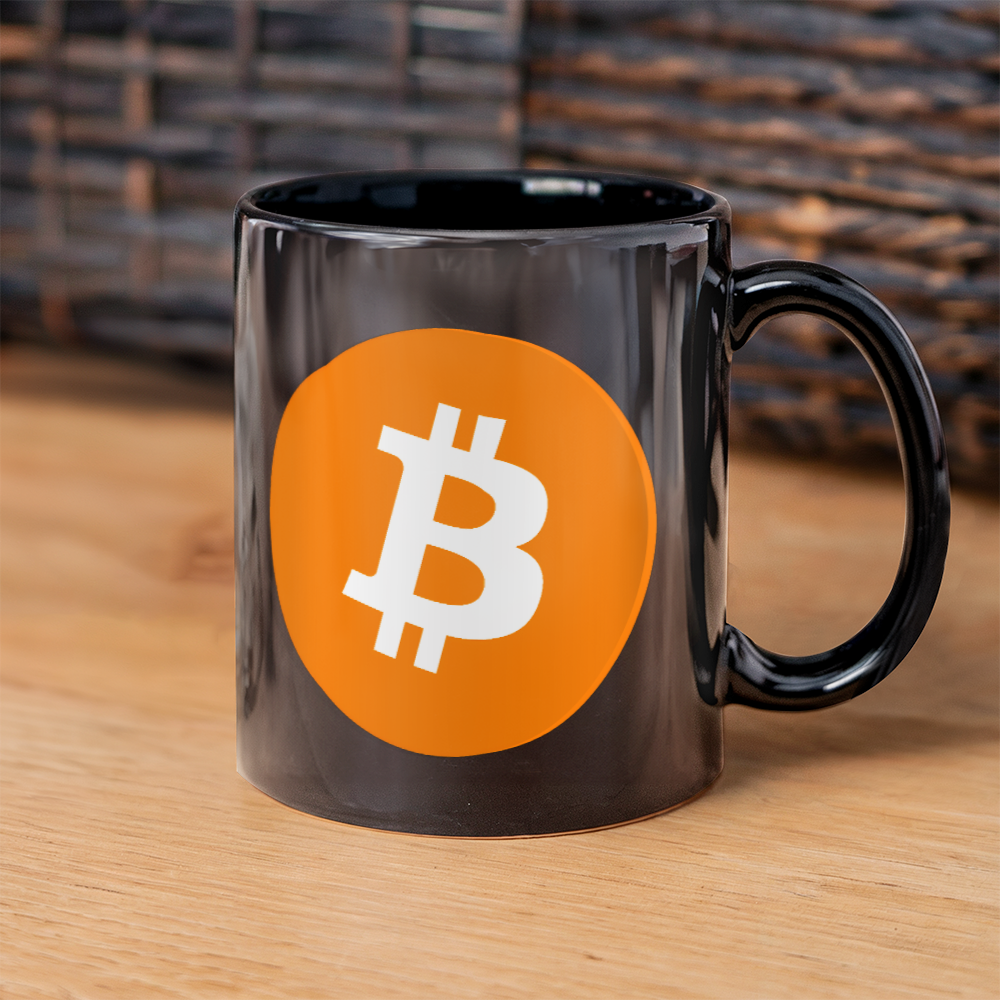 Bitcoin Logo Coffee Mug (11 oz) BTC Mug for Crypto Lovers HODL