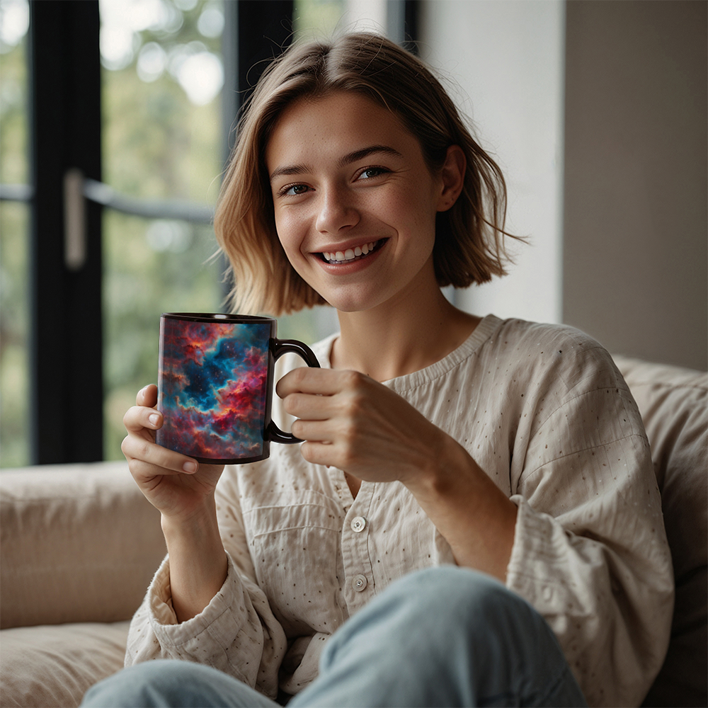 Outer Space Nebula Coffee Mug (11 oz) Cool Gift for Science Lovers