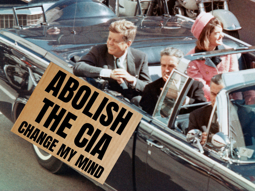 JFK Assassination Meme Abolish The CIA  Change My Mind 80"x60" Woven 100% Cotton Blanket