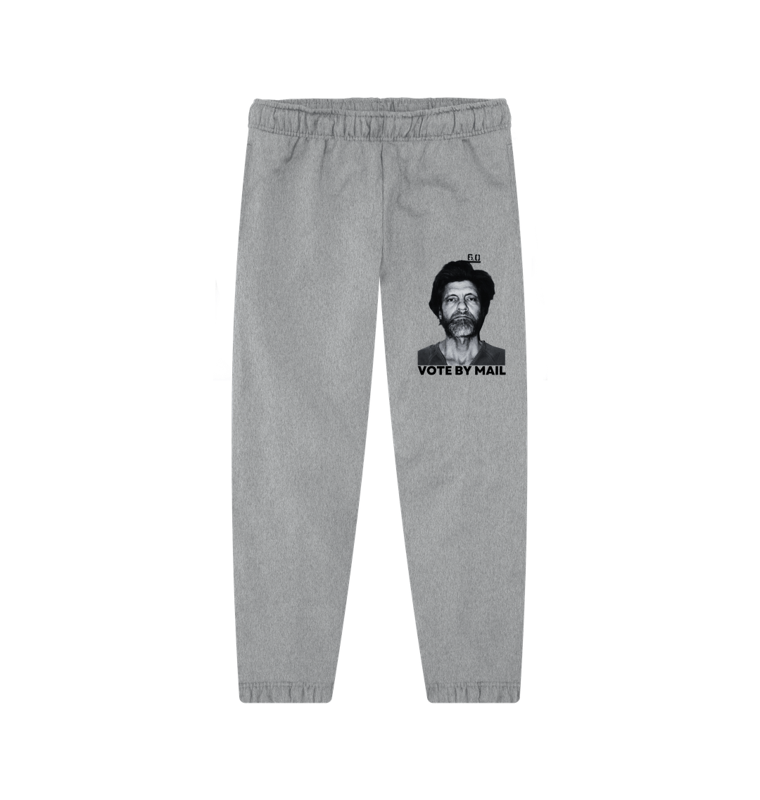 Athletic Grey Vote By Mail Ted Kaczynski Meme Graphic 100% Organic Cotton Sweatpants (Unisex)